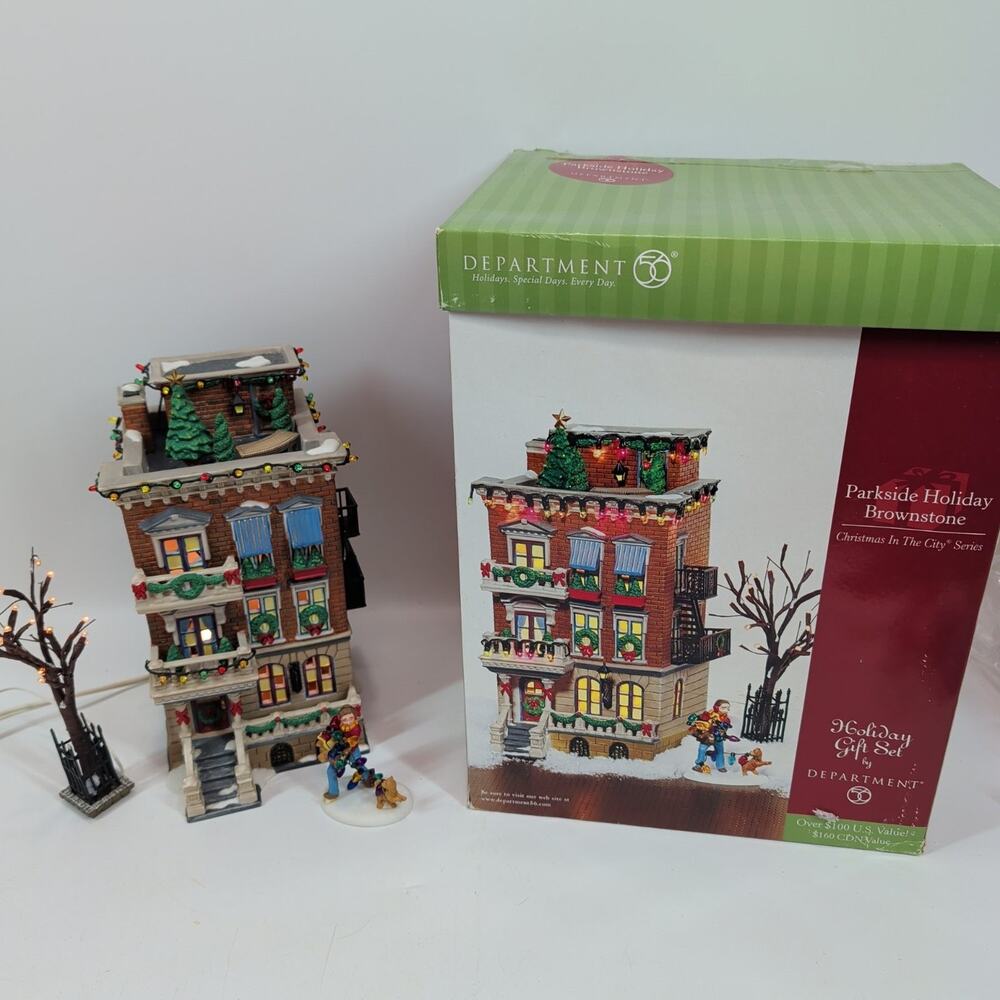 Department 56 Parkside Holiday Brownstone Christmas In The City Village House